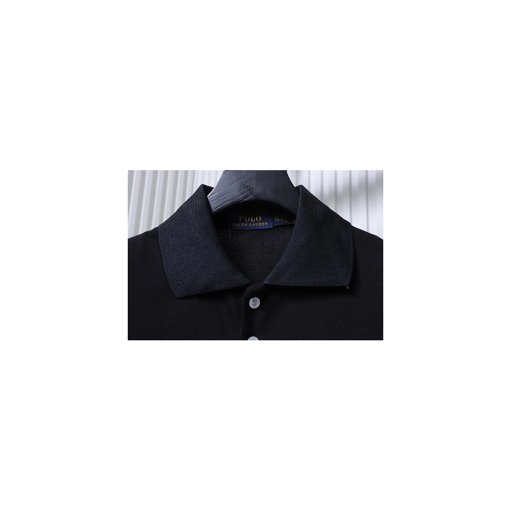 Ralph Lauren Pony Logo Embroidered Short-Sleeve Button-Down Shirt Black,Ralph Lauren T-Shirts,T-Shirts,CLOTHES