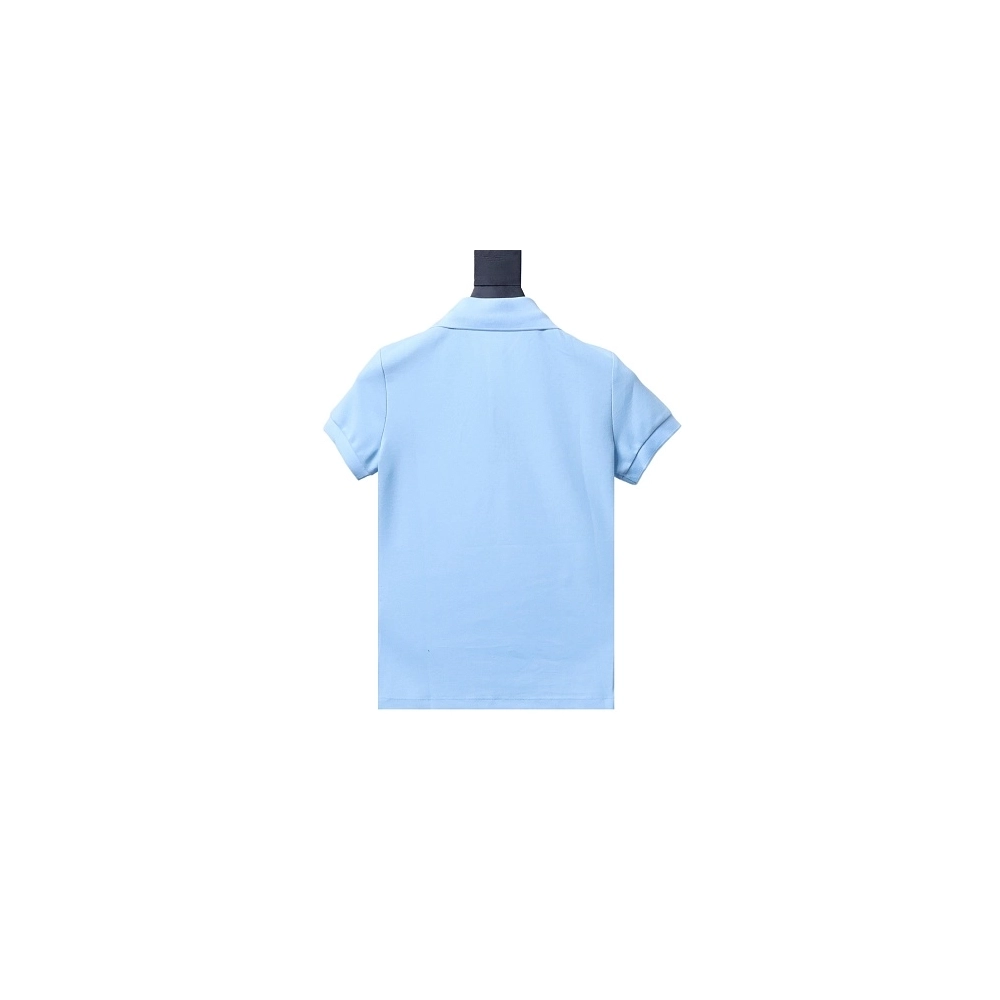 Ralph Lauren Pony Logo Embroidered Short-Sleeve Button-Down Shirt Blue,Ralph Lauren T-Shirts,T-Shirts,CLOTHES