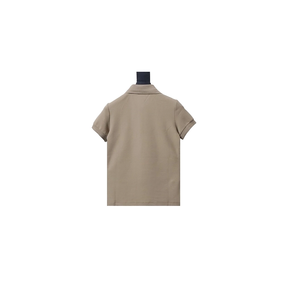 Ralph Lauren Pony Logo Embroidered Short-Sleeve Button-Down Shirt Brown,Ralph Lauren T-Shirts,T-Shirts,CLOTHES