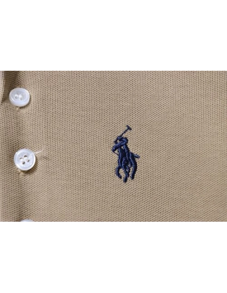 Ralph Lauren Pony Logo Embroidered Short-Sleeve Button-Down Shirt Brown,Ralph Lauren T-Shirts,T-Shirts,CLOTHES