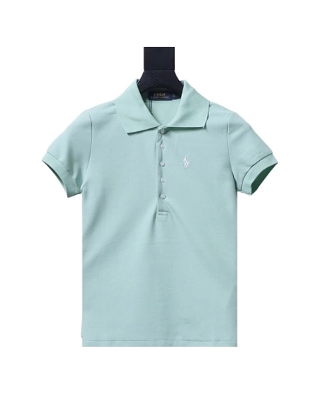 Ralph Lauren Pony Logo Embroidered Short-Sleeve Button-Down Shirt Green,Ralph Lauren T-Shirts,T-Shirts,CLOTHES