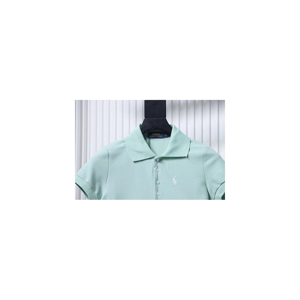 Ralph Lauren Pony Logo Embroidered Short-Sleeve Button-Down Shirt Green,Ralph Lauren T-Shirts,T-Shirts,CLOTHES