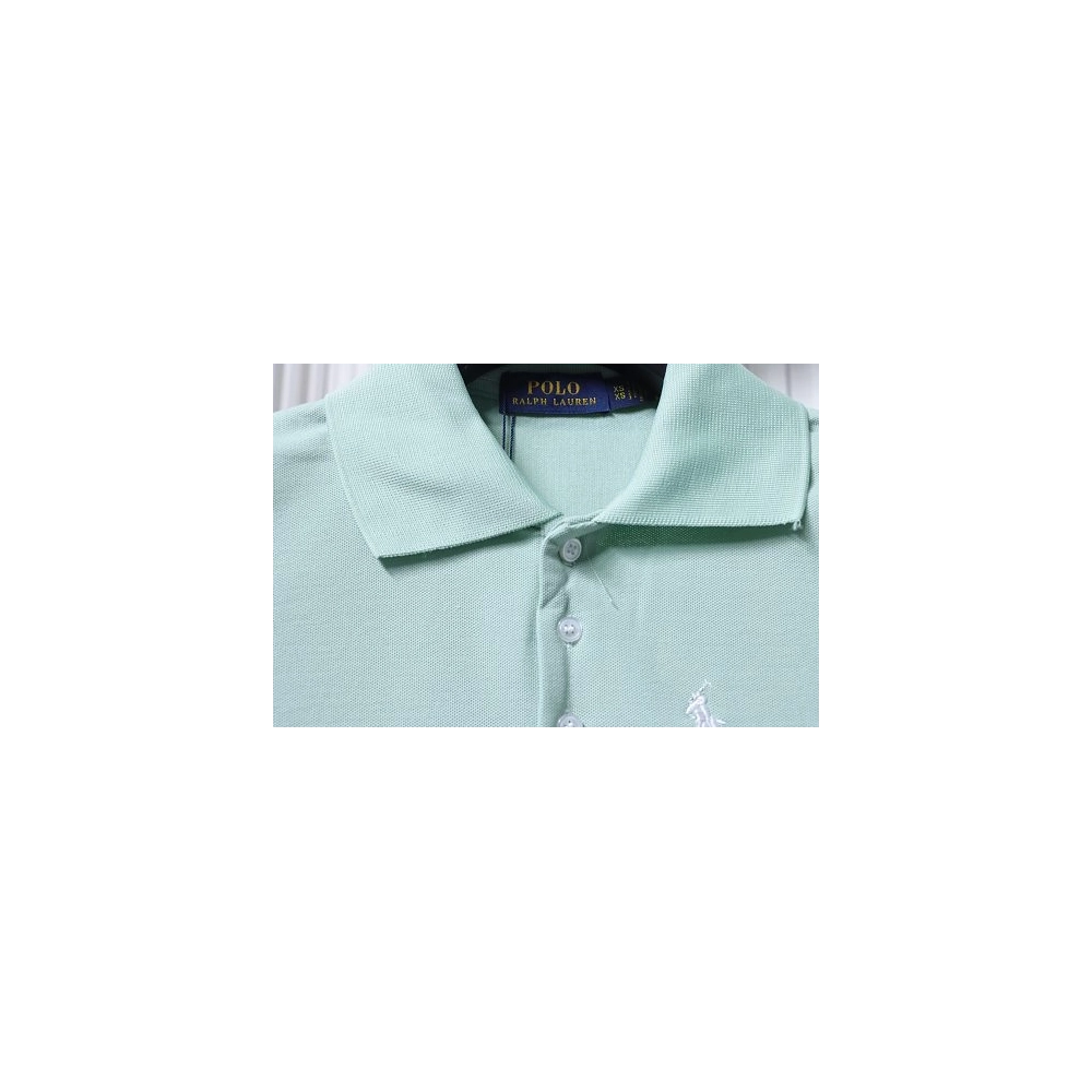 Ralph Lauren Pony Logo Embroidered Short-Sleeve Button-Down Shirt Green,Ralph Lauren T-Shirts,T-Shirts,CLOTHES