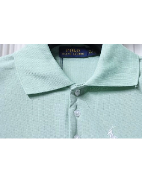 Ralph Lauren Pony Logo Embroidered Short-Sleeve Button-Down Shirt Green,Ralph Lauren T-Shirts,T-Shirts,CLOTHES