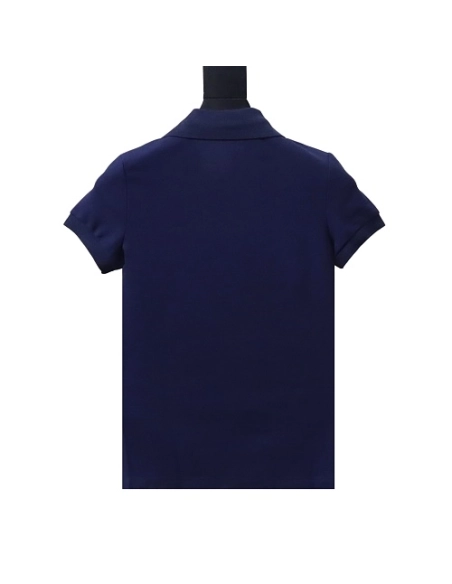 Ralph Lauren Pony Logo Embroidered Short-Sleeve Button-Down Shirt Navy Blue,Ralph Lauren T-Shirts,T-Shirts,CLOTHES