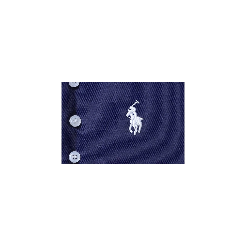 Ralph Lauren Pony Logo Embroidered Short-Sleeve Button-Down Shirt Navy Blue,Ralph Lauren T-Shirts,T-Shirts,CLOTHES
