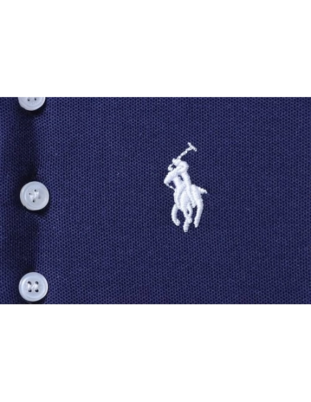 Ralph Lauren Pony Logo Embroidered Short-Sleeve Button-Down Shirt Navy Blue,Ralph Lauren T-Shirts,T-Shirts,CLOTHES