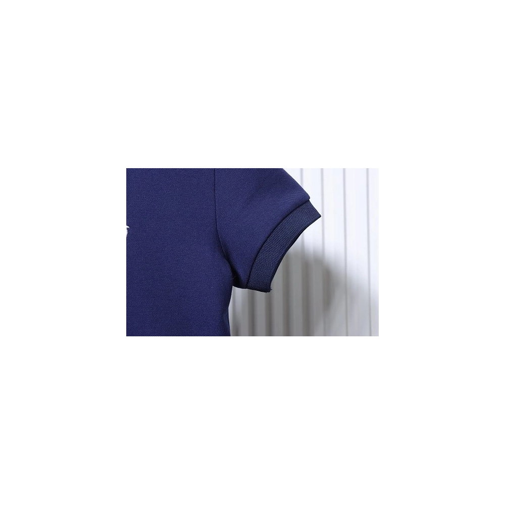 Ralph Lauren Pony Logo Embroidered Short-Sleeve Button-Down Shirt Navy Blue,Ralph Lauren T-Shirts,T-Shirts,CLOTHES