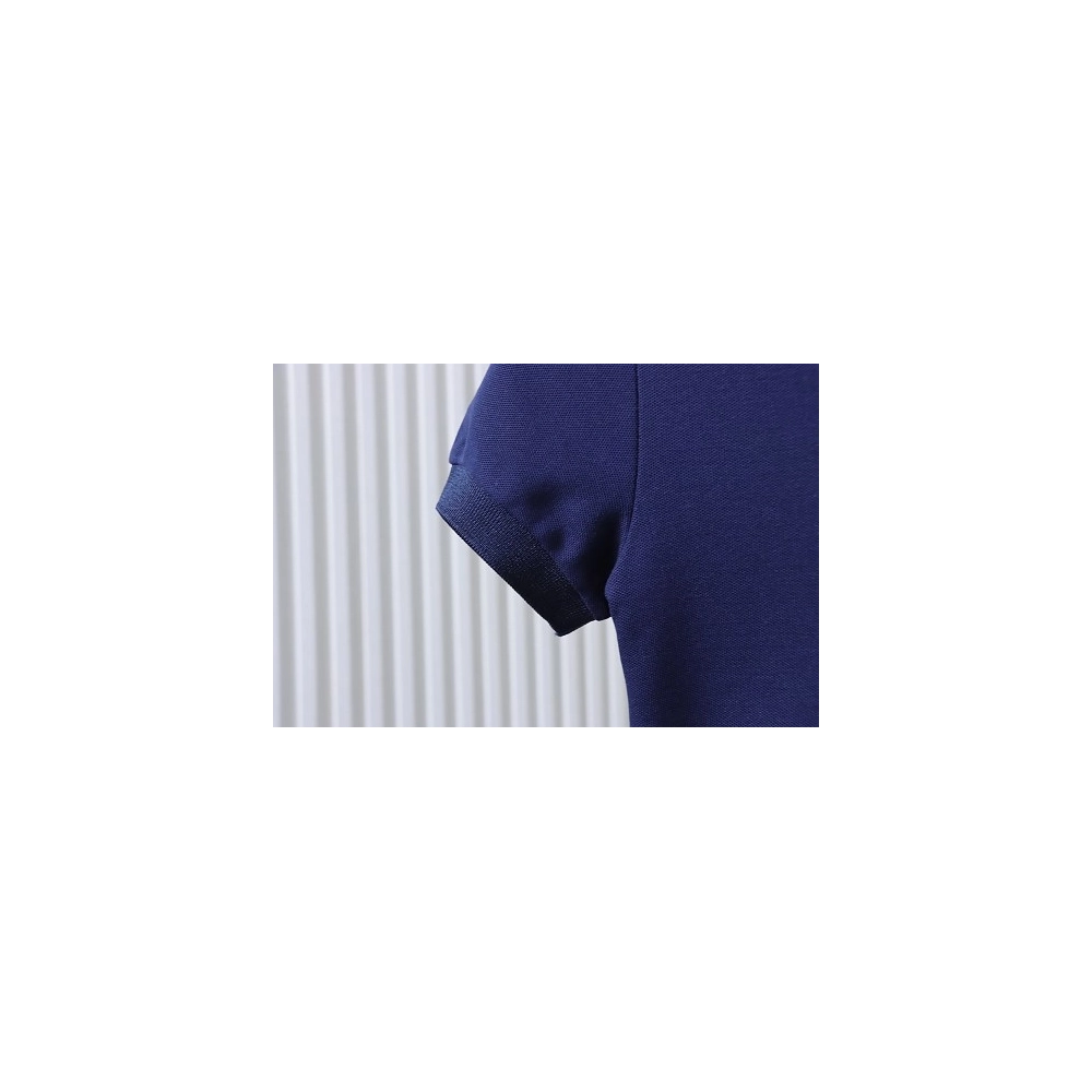 Ralph Lauren Pony Logo Embroidered Short-Sleeve Button-Down Shirt Navy Blue,Ralph Lauren T-Shirts,T-Shirts,CLOTHES