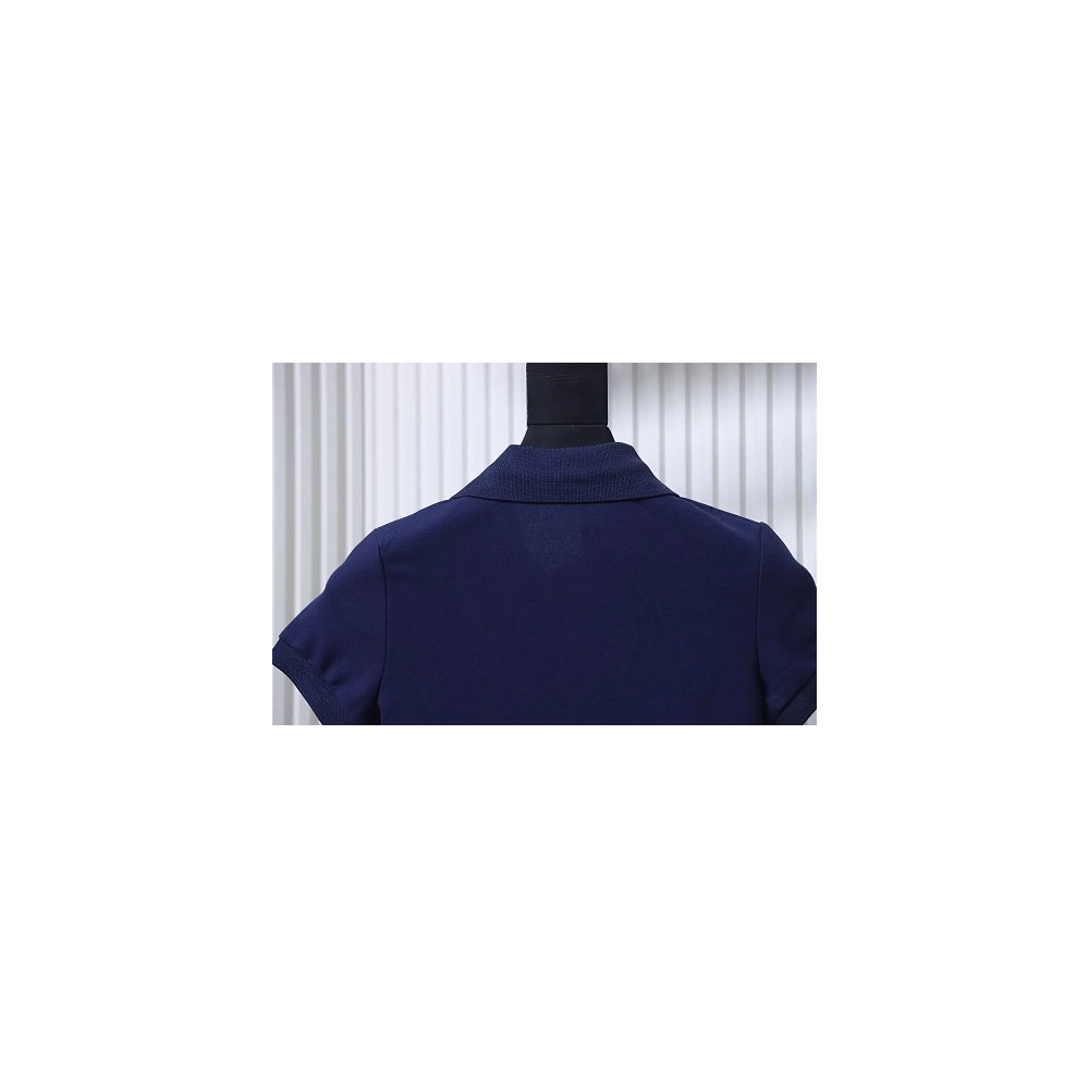 Ralph Lauren Pony Logo Embroidered Short-Sleeve Button-Down Shirt Navy Blue,Ralph Lauren T-Shirts,T-Shirts,CLOTHES