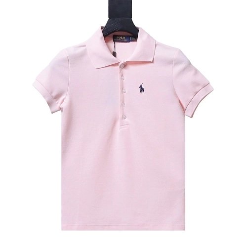 Ralph Lauren Pony Logo Embroidered Short-Sleeve Button-Down Shirt Pink,Ralph Lauren T-Shirts,T-Shirts,CLOTHES