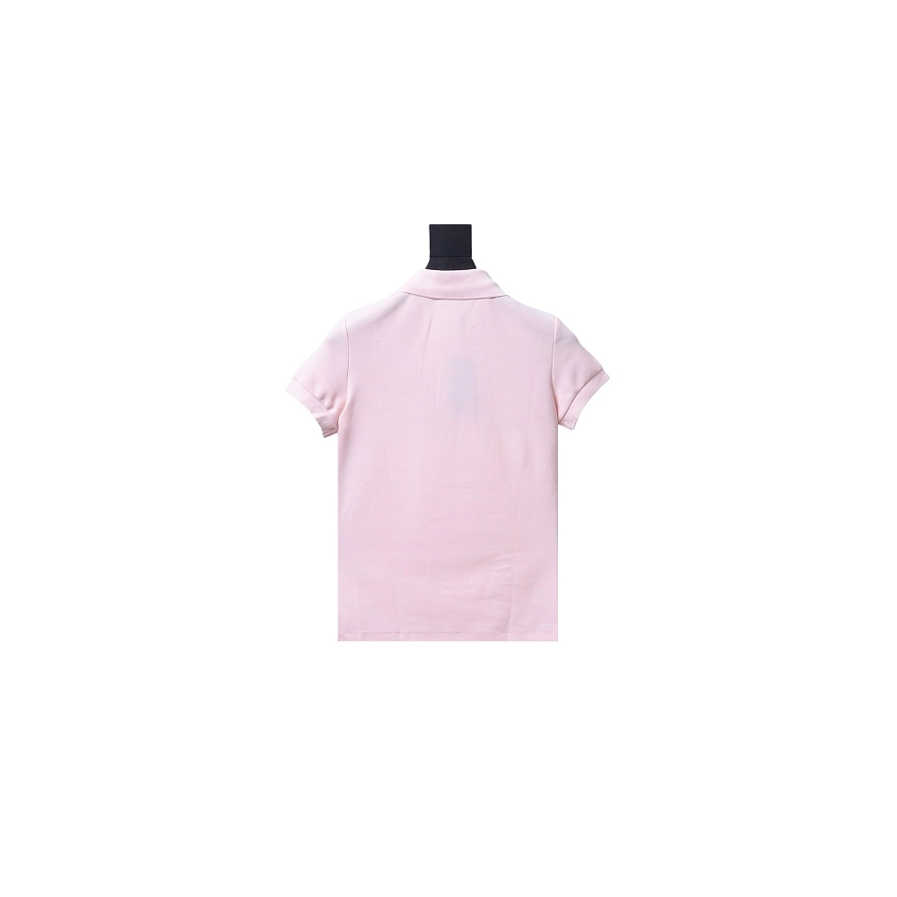 Ralph Lauren Pony Logo Embroidered Short-Sleeve Button-Down Shirt Pink,Ralph Lauren T-Shirts,T-Shirts,CLOTHES