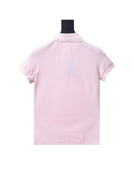 Ralph Lauren Pony Logo Embroidered Short-Sleeve Button-Down Shirt Pink,Ralph Lauren T-Shirts,T-Shirts,CLOTHES