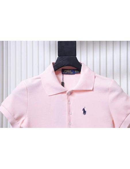 Ralph Lauren Pony Logo Embroidered Short-Sleeve Button-Down Shirt Pink,Ralph Lauren T-Shirts,T-Shirts,CLOTHES