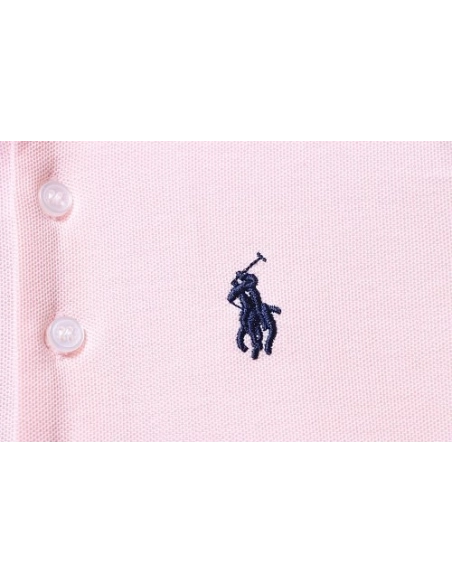 Ralph Lauren Pony Logo Embroidered Short-Sleeve Button-Down Shirt Pink,Ralph Lauren T-Shirts,T-Shirts,CLOTHES