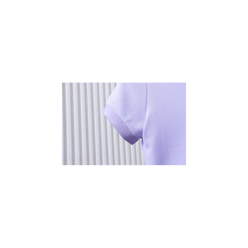Ralph Lauren Pony Logo Embroidered Short-Sleeve Button-Down Shirt Purple,Ralph Lauren T-Shirts,T-Shirts,CLOTHES