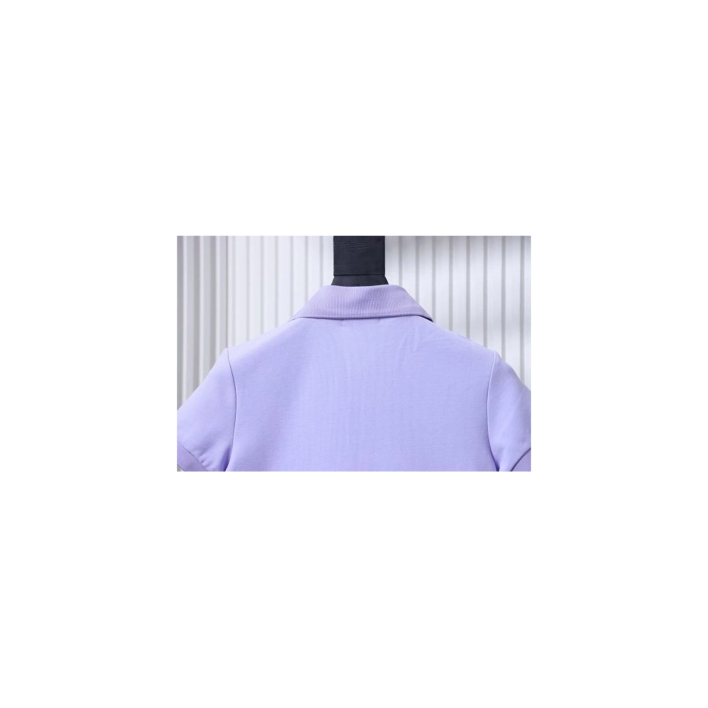 Ralph Lauren Pony Logo Embroidered Short-Sleeve Button-Down Shirt Purple,Ralph Lauren T-Shirts,T-Shirts,CLOTHES