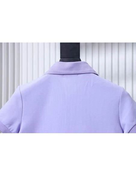 Ralph Lauren Pony Logo Embroidered Short-Sleeve Button-Down Shirt Purple,Ralph Lauren T-Shirts,T-Shirts,CLOTHES