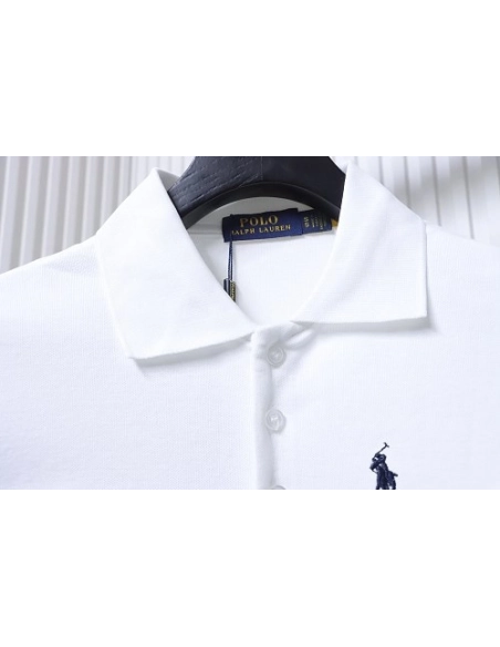 Ralph Lauren Pony Logo Embroidered Short-Sleeve Button-Down Shirt White,Ralph Lauren T-Shirts,T-Shirts,CLOTHES