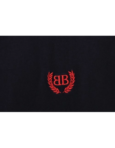Balenciaga Wheat Ear Grain Agency Small Embroidery T-Shirt Black,Balenciaga T-Shirts,T-Shirts,CLOTHES