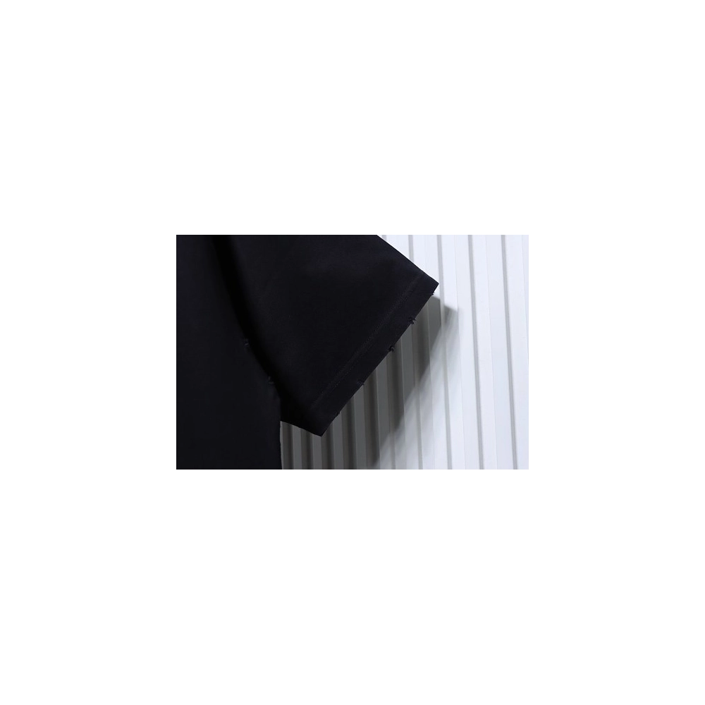 Balenciaga Wheat Ear Grain Agency Small Embroidery T-Shirt Black,Balenciaga T-Shirts,T-Shirts,CLOTHES