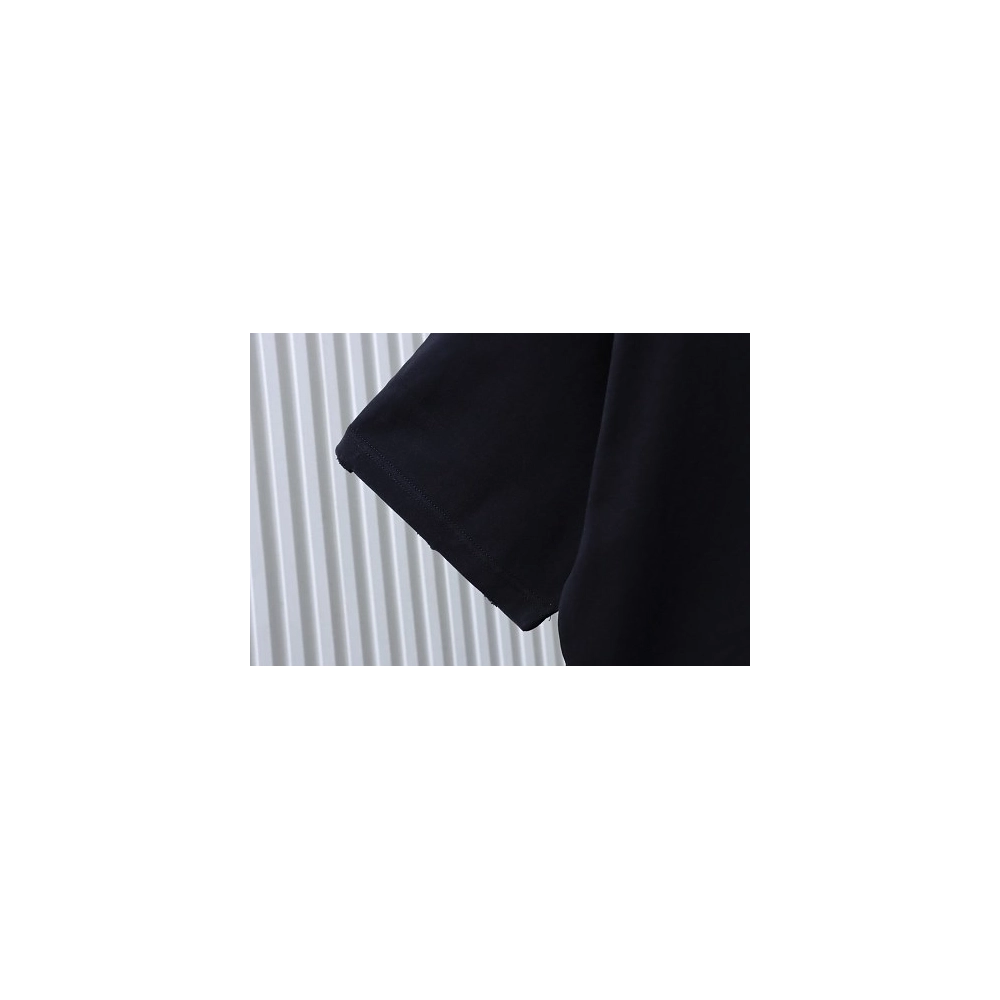 Balenciaga Wheat Ear Grain Agency Small Embroidery T-Shirt Black,Balenciaga T-Shirts,T-Shirts,CLOTHES