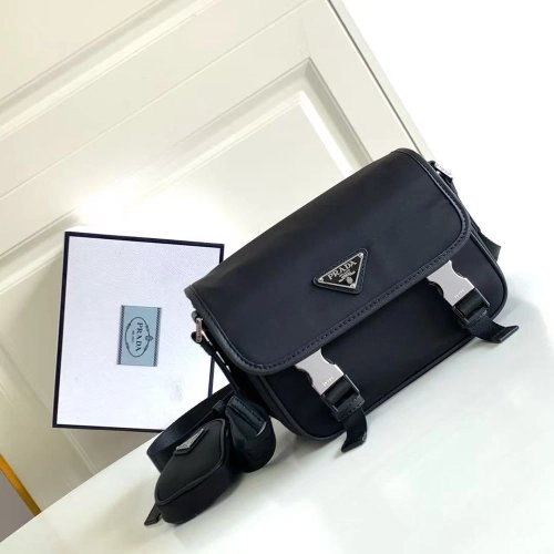 Prada Re-Nylon leather shoulder bags 2VD034 22X16X8.5cm,Prada Bags