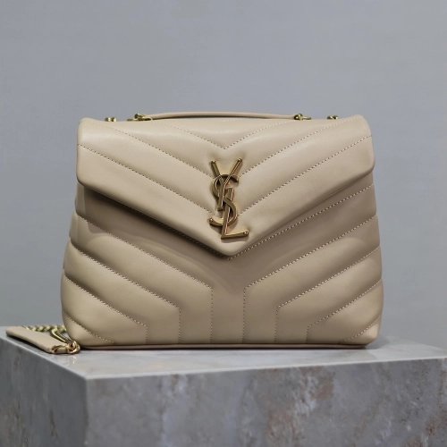 Saint Laurent Loulou Shoulder Bags Dark Beige 574947 23X17X9cm,Y.S.AINT Bags