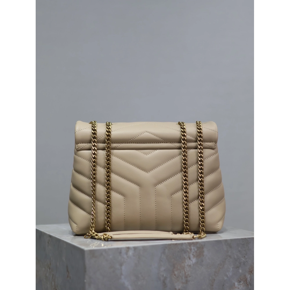 Saint Laurent Loulou Shoulder Bags Dark Beige 574947 23X17X9cm,Y.S.AINT Bags
