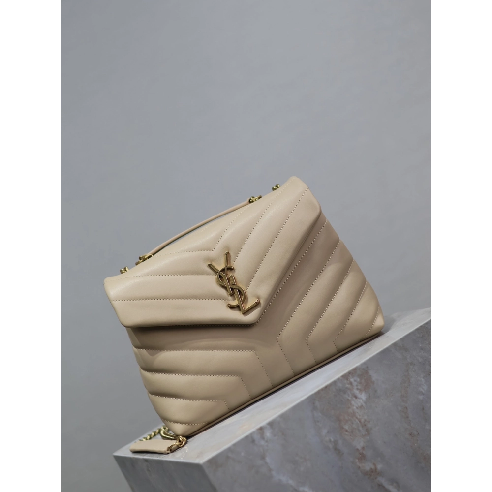 Saint Laurent Loulou Shoulder Bags Dark Beige 574947 23X17X9cm,Y.S.AINT Bags