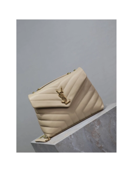 Saint Laurent Loulou Shoulder Bags Dark Beige 574947 23X17X9cm,Y.S.AINT Bags