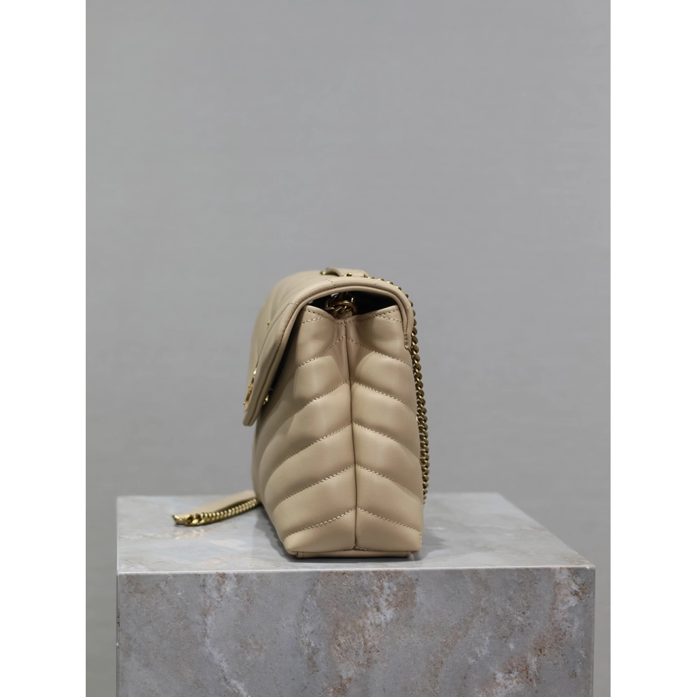 Saint Laurent Loulou Shoulder Bags Dark Beige 574947 23X17X9cm,Y.S.AINT Bags