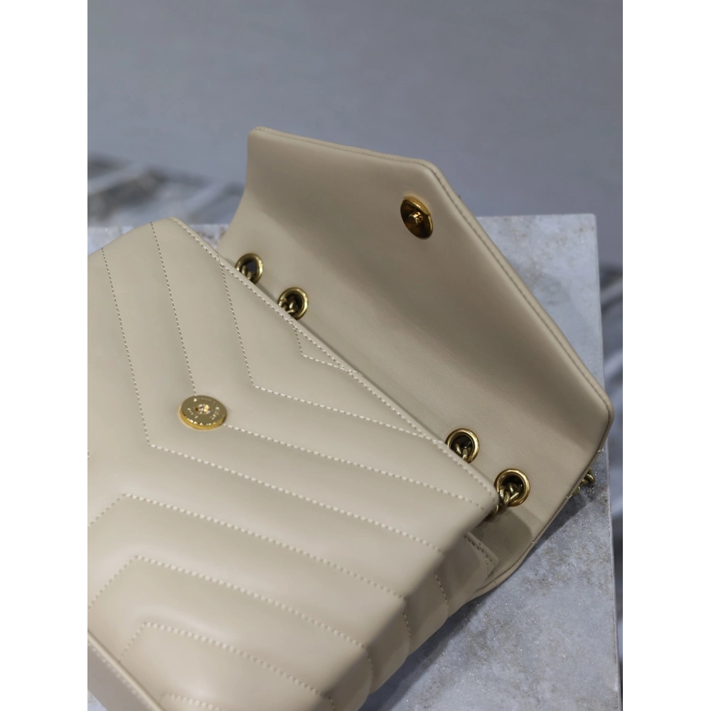 Saint Laurent Loulou Shoulder Bags Dark Beige 574947 23X17X9cm,Y.S.AINT Bags