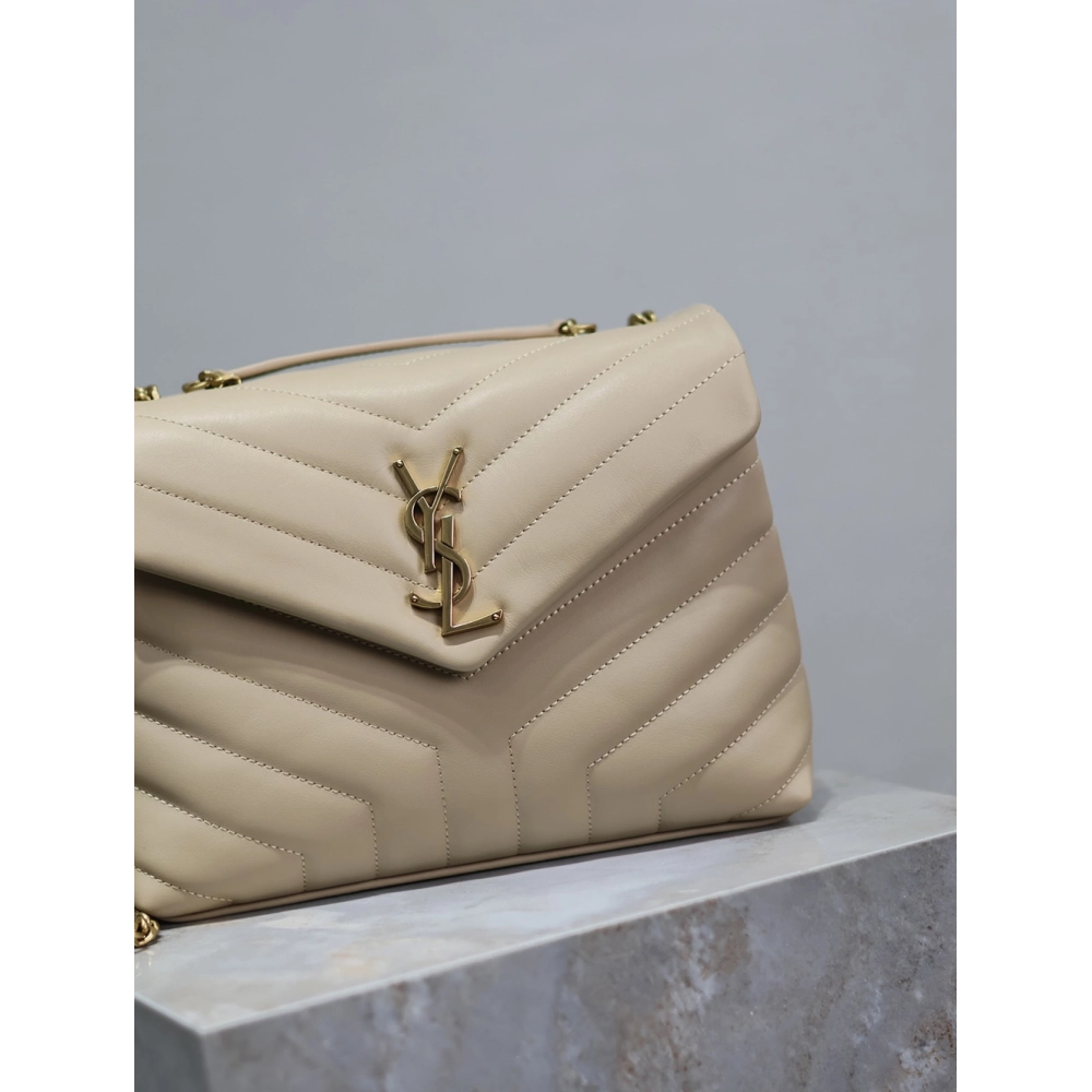 Saint Laurent Loulou Shoulder Bags Dark Beige 574947 23X17X9cm,Y.S.AINT Bags
