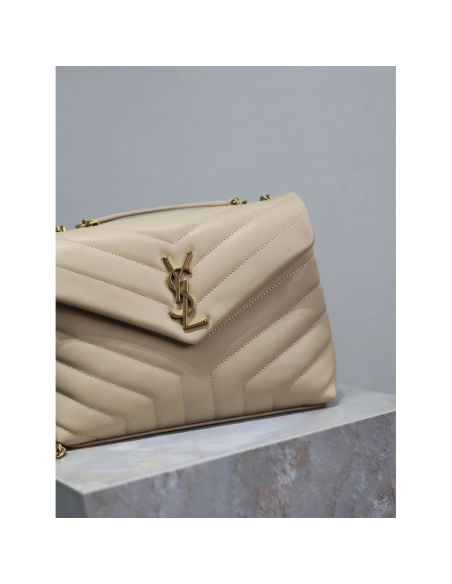 Saint Laurent Loulou Shoulder Bags Dark Beige 574947 23X17X9cm,Y.S.AINT Bags