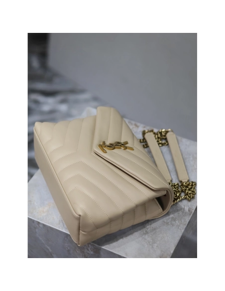 Saint Laurent Loulou Shoulder Bags Dark Beige 574947 23X17X9cm,Y.S.AINT Bags