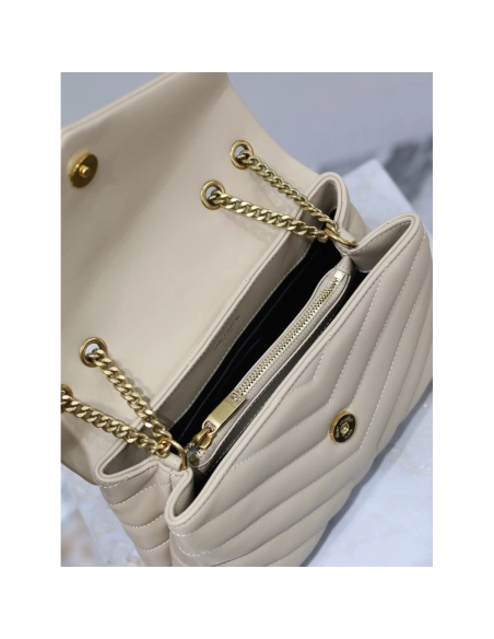 Saint Laurent Loulou Shoulder Bags Dark Beige 574947 23X17X9cm,Y.S.AINT Bags