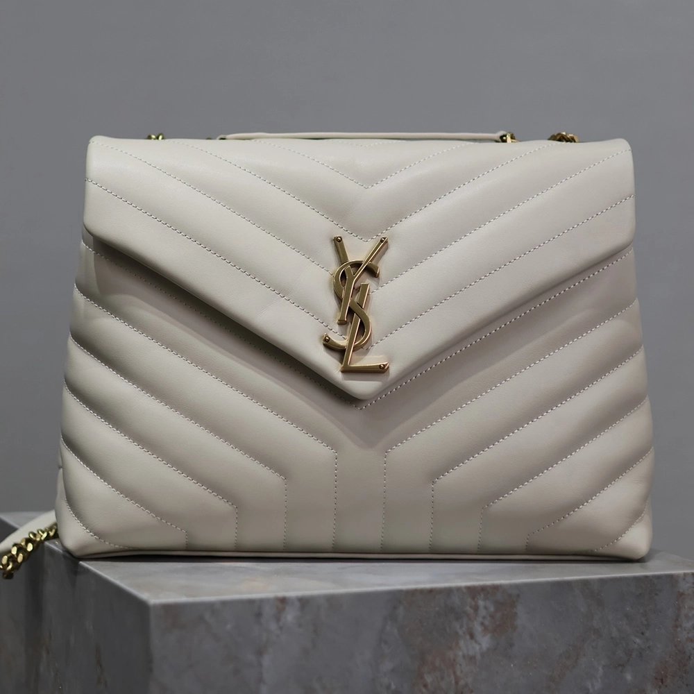 Saint Laurent Loulou Shoulder Bags Blanc Vintage 574946 32X22X11cm,Y.S.AINT Bags