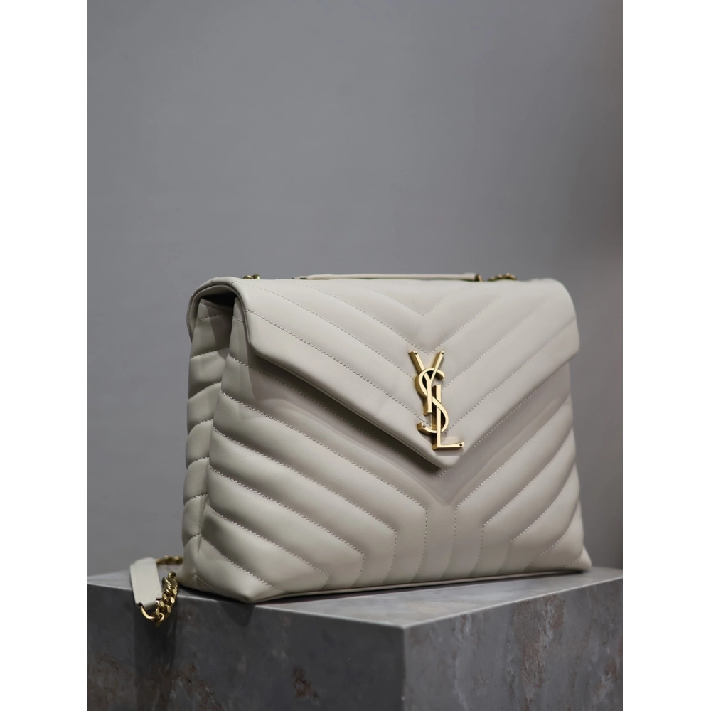 Saint Laurent Loulou Shoulder Bags Blanc Vintage 574946 32X22X11cm,Y.S.AINT Bags