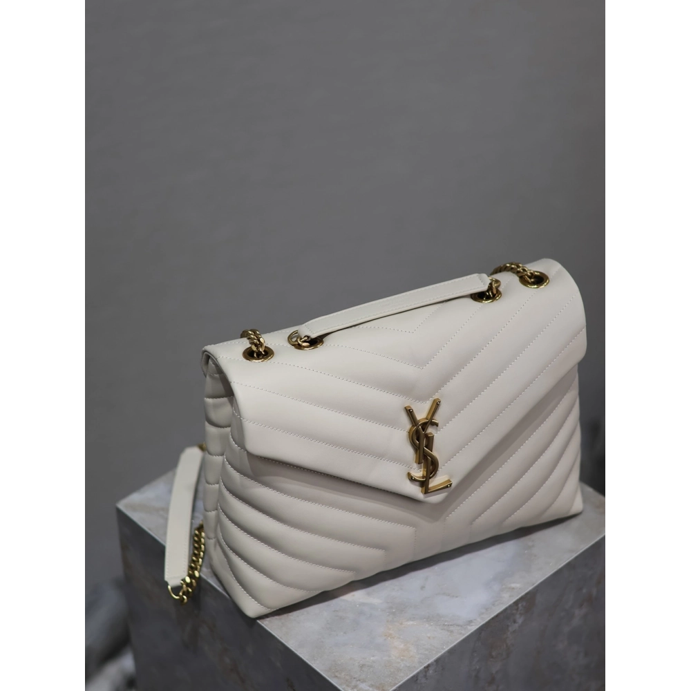 Saint Laurent Loulou Shoulder Bags Blanc Vintage 574946 32X22X11cm,Y.S.AINT Bags