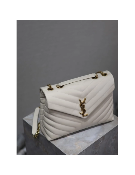 Saint Laurent Loulou Shoulder Bags Blanc Vintage 574946 32X22X11cm,Y.S.AINT Bags