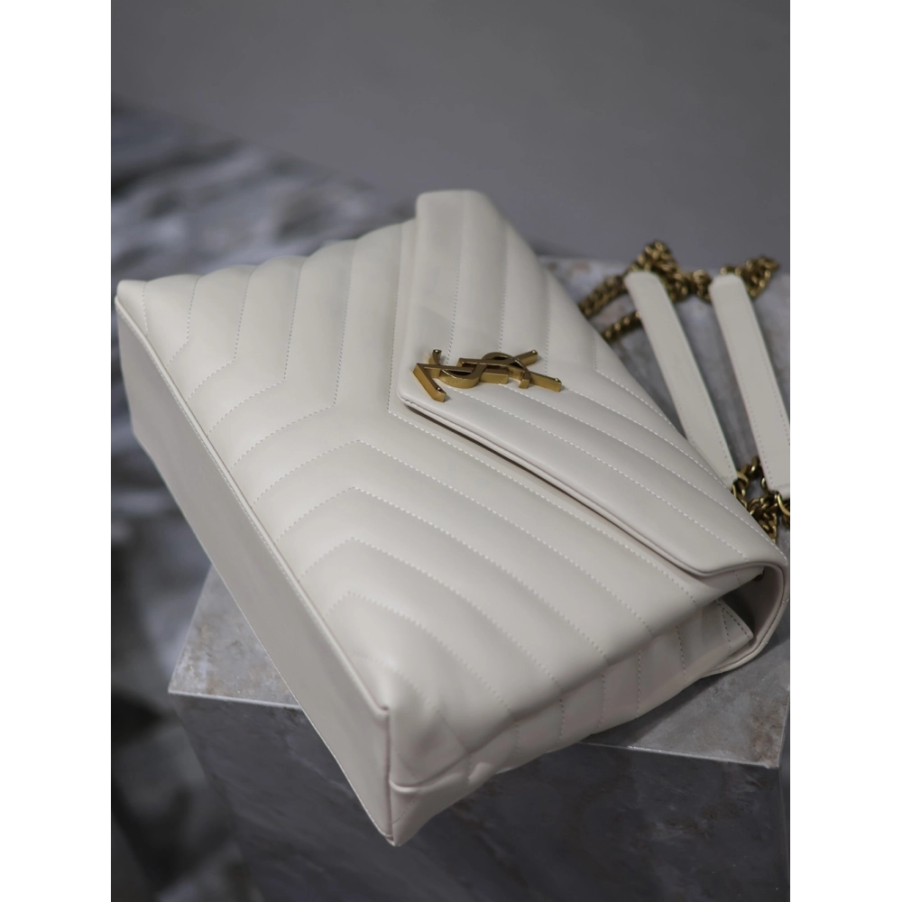 Saint Laurent Loulou Shoulder Bags Blanc Vintage 574946 32X22X11cm,Y.S.AINT Bags