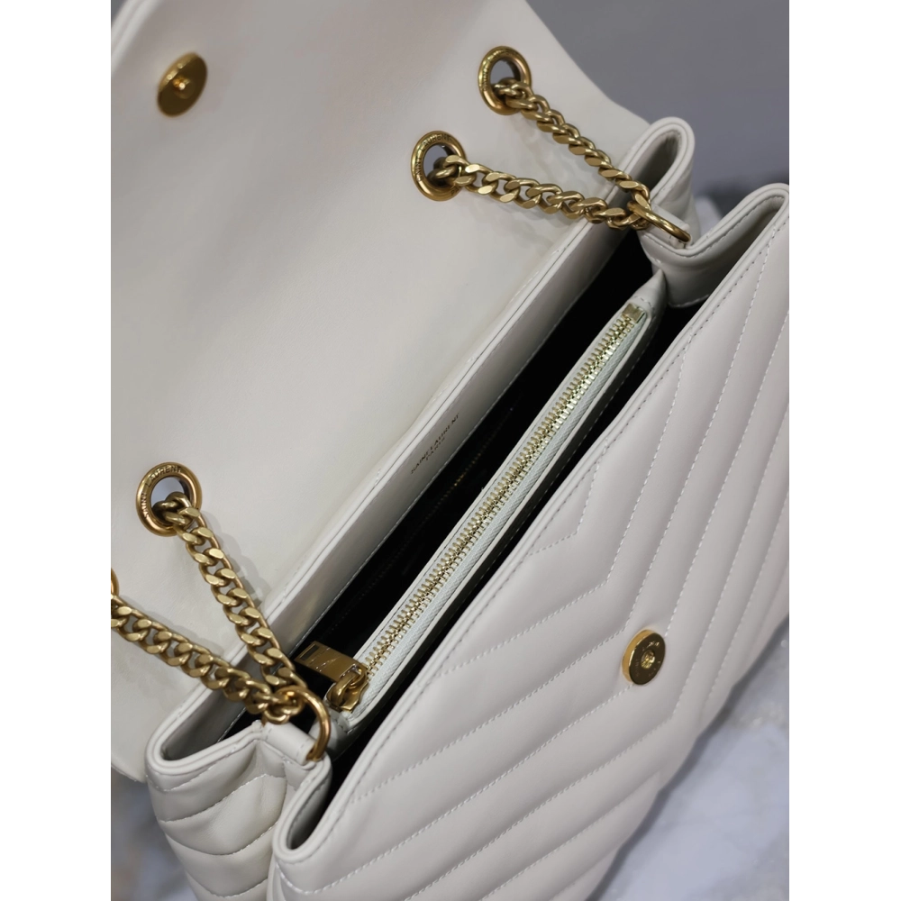Saint Laurent Loulou Shoulder Bags Blanc Vintage 574946 32X22X11cm,Y.S.AINT Bags
