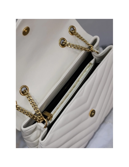 Saint Laurent Loulou Shoulder Bags Blanc Vintage 574946 32X22X11cm,Y.S.AINT Bags