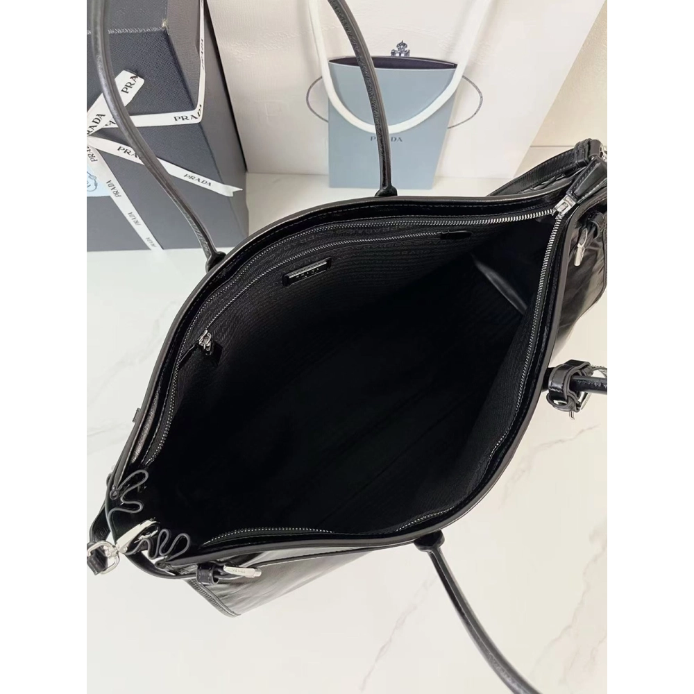 Prada Bonnie leather tote bags 2VG128 50X36X17cm,Prada Bags