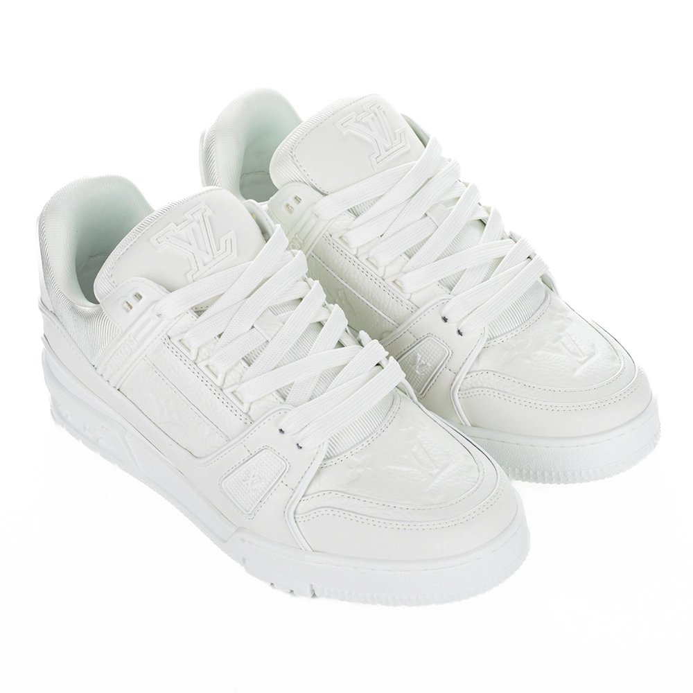 Louis Vuitton Trainer Low White Embossed 1A5PYF,LV Trainer