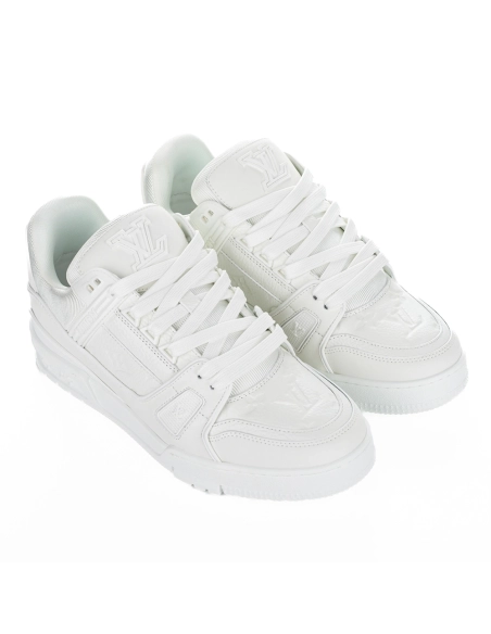 Louis Vuitton Trainer Low White Embossed 1A5PYF,LV Trainer