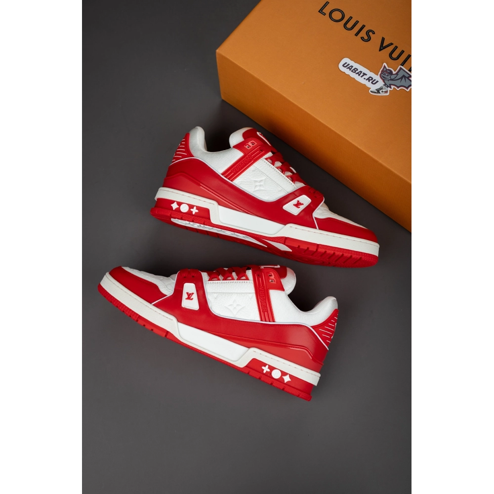 Louis Vuitton Trainer Sneaker "Red White" 1A8PK6,LV Trainer