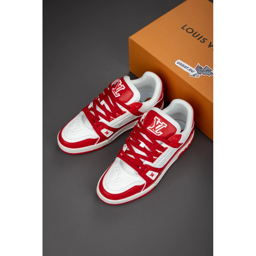 Louis Vuitton Trainer Sneaker "Red White" 1A8PK6,LV Trainer