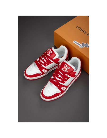Louis Vuitton Trainer Sneaker "Red White" 1A8PK6,LV Trainer